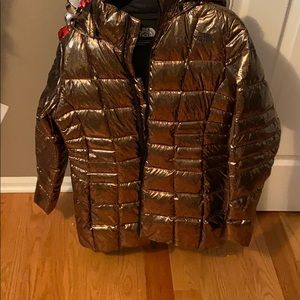 Gold North Face coat
